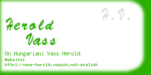 herold vass business card